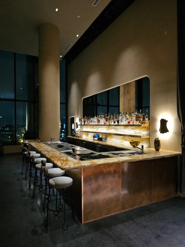 The bar at night